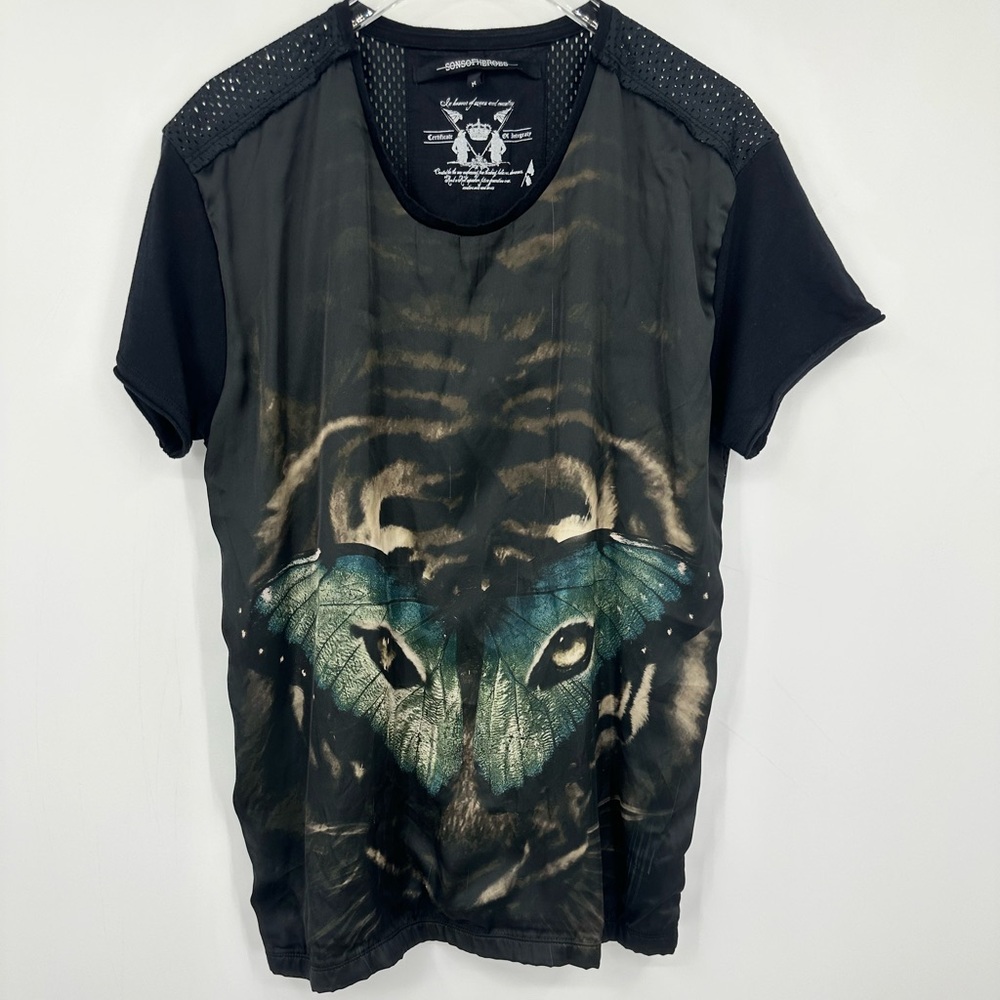 Sons of Heroes Men's UTTERFLY MASK T-Shirt Black (SOHTS006) Medium